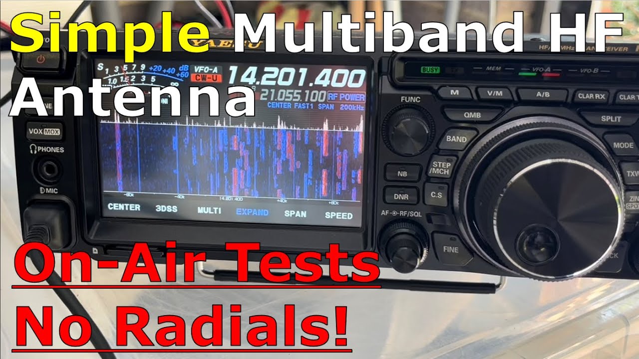 Simple Multi-Band Vertical With No Radials!  On-Air Tests