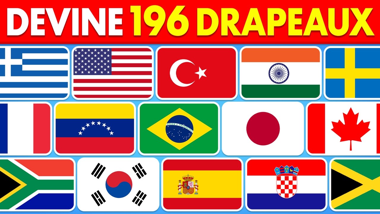 Devine TOUS les 196 Drapeaux du Monde 🚩🧠✅ | Nouveaux Pays 2026 ! 🌍