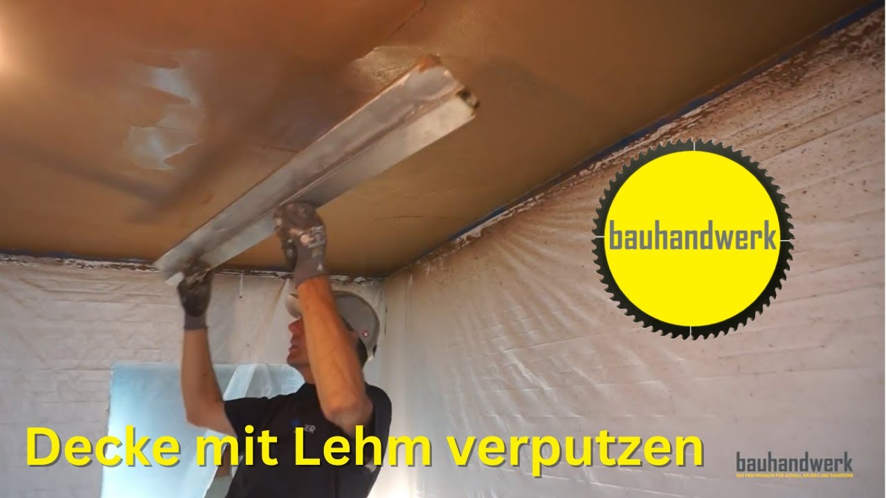 Lehmputz an der Decke