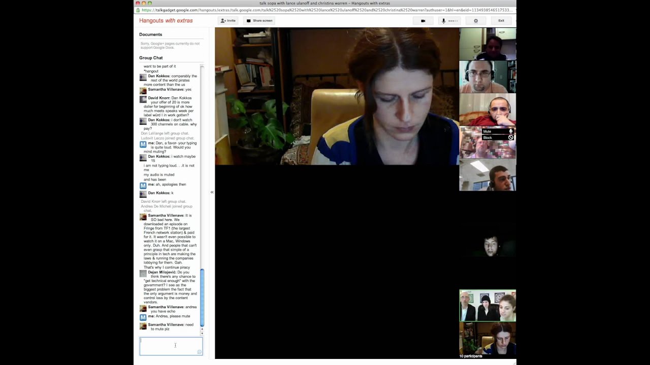 Google Hangout with Lance Ulanoff and Christina Warren About SOPA