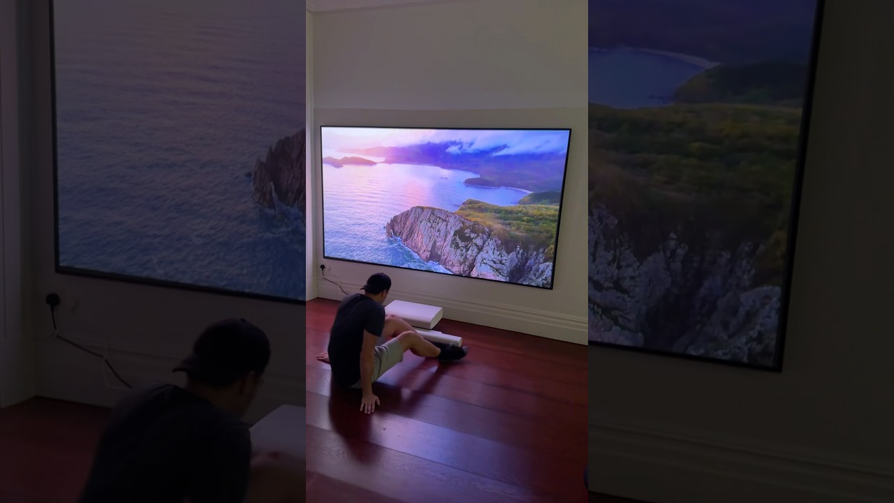 Installing the Samsung short-throw projector with a stunning 120&rdquo; screen!