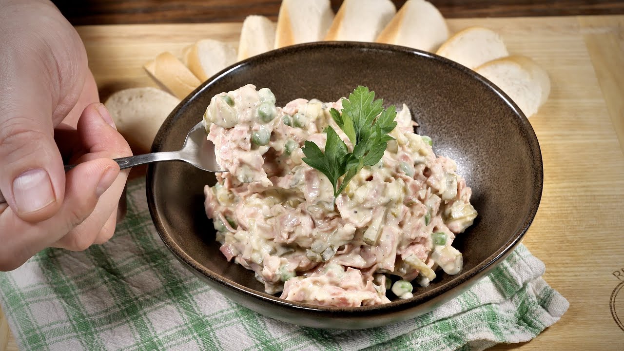 Парижский салат! Удивительный рецепт мясного салата 60-летней давности из социалистической Европы!