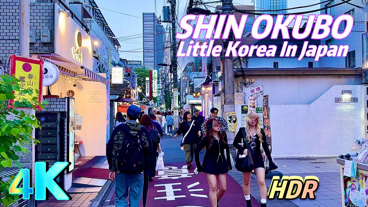 [4K HDR] Shin Okubo Walk - Korea Town in Tokyo • 新大久保 • [Japan Walk] 😍🇯🇵🇰🇷