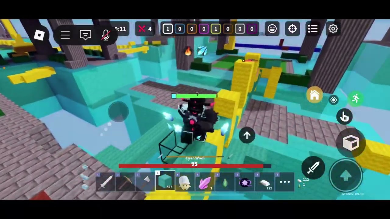 1 vs 1 a level 100 inside Roblox bedwars