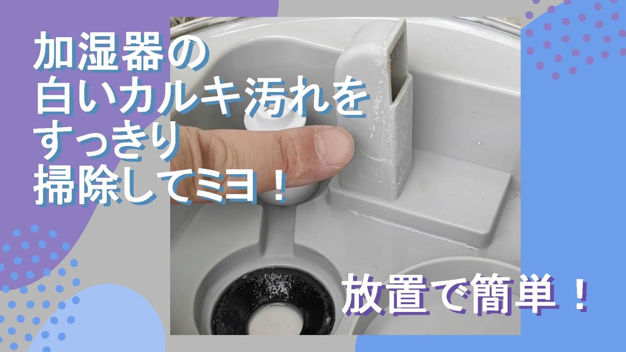 基本放置で意外と簡単。加湿器の白いカルキ汚れを落としてミヨ！