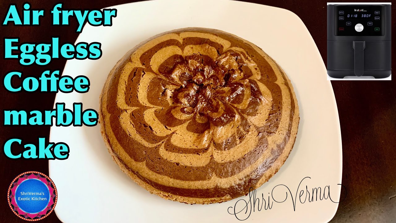 How To Bake A Cake In Air Fryer | Air Fryer Eggless Cake Recipe |  Air Fryer Cake | Marble Cake |