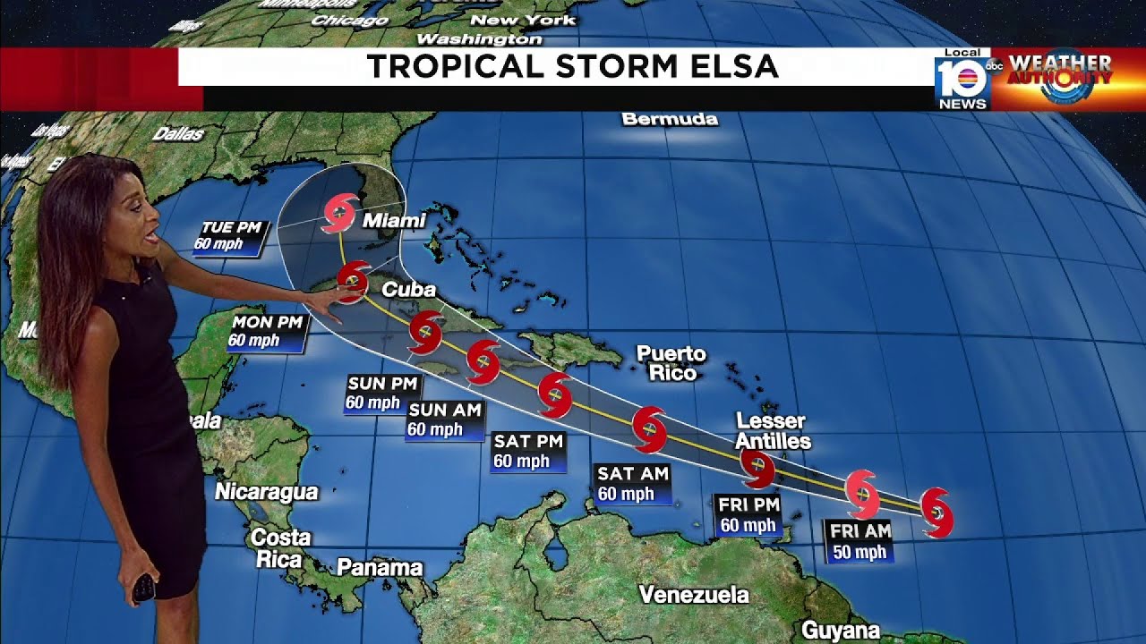 Tropical Storm Elsa has South Florida in the cone
