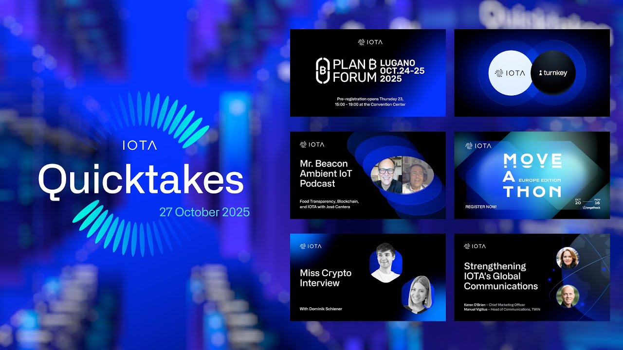 IOTA QuickTakes 27.10.2025: IOTA x Turnkey, New Appointments, Moveathon Kickoff & More