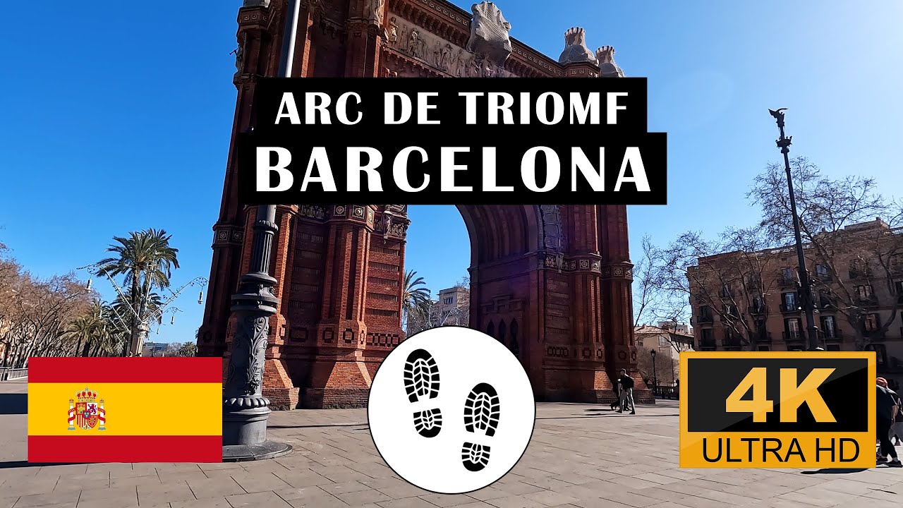 A Walk in Barcelona - Arc de Triomf, Spain, [4K] (walking tour)