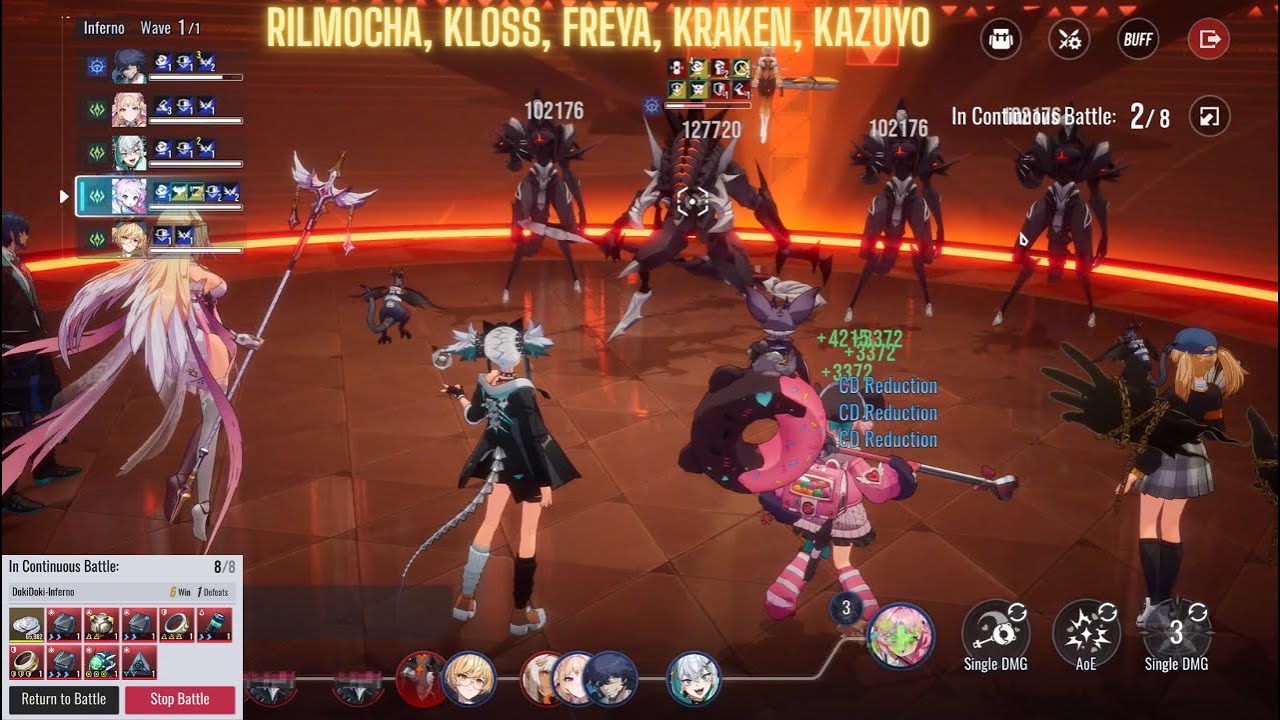 Etheria: Restart - Auto Inferno DokiDoki 1minute clear