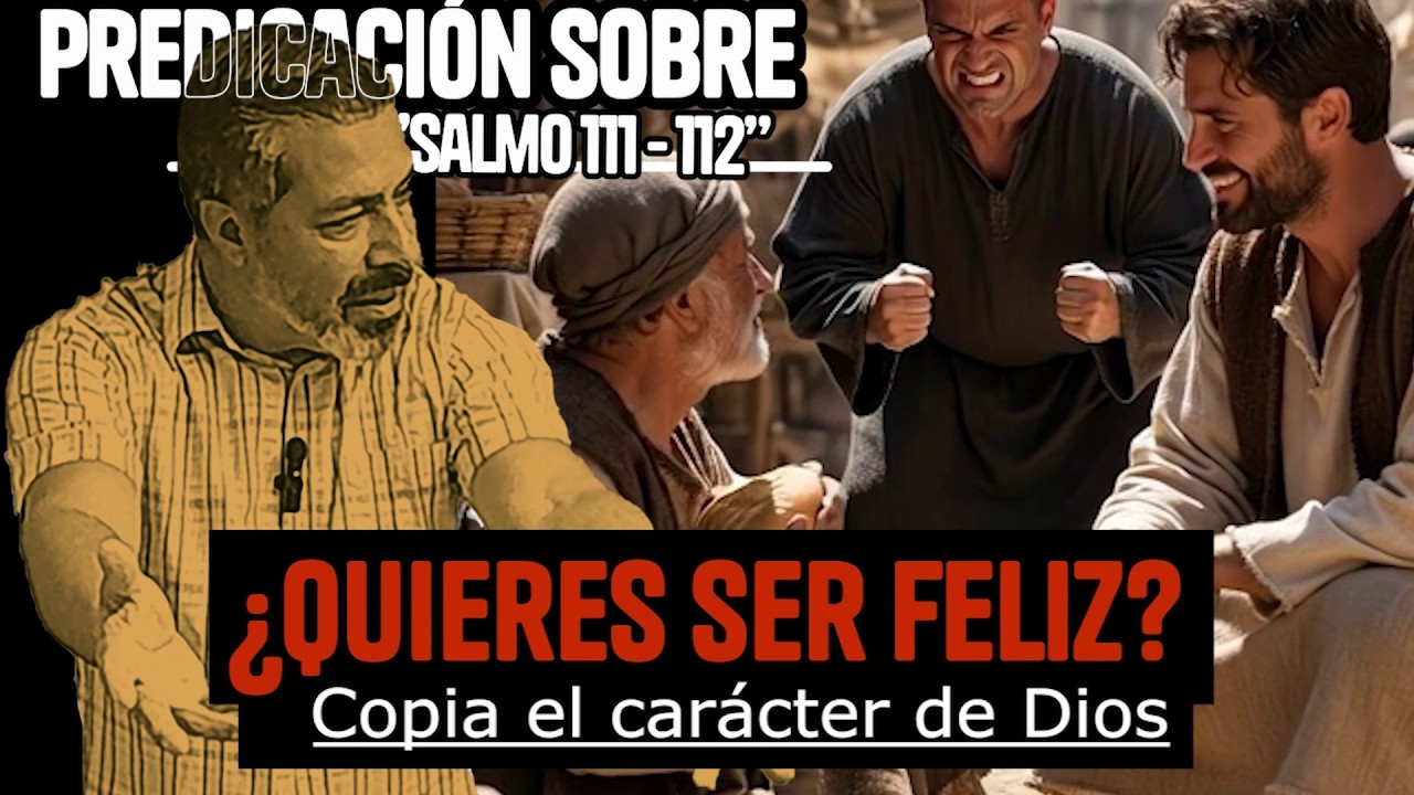 ¿Quieres ser feliz? Copia el carácter de Dios; Predicación sobre: Salmo 111 y 112.
