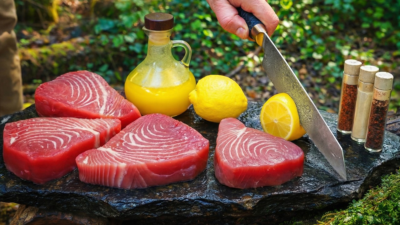 Perfect Tuna Steak Over Fire | Outdoor Gourmet Cooking