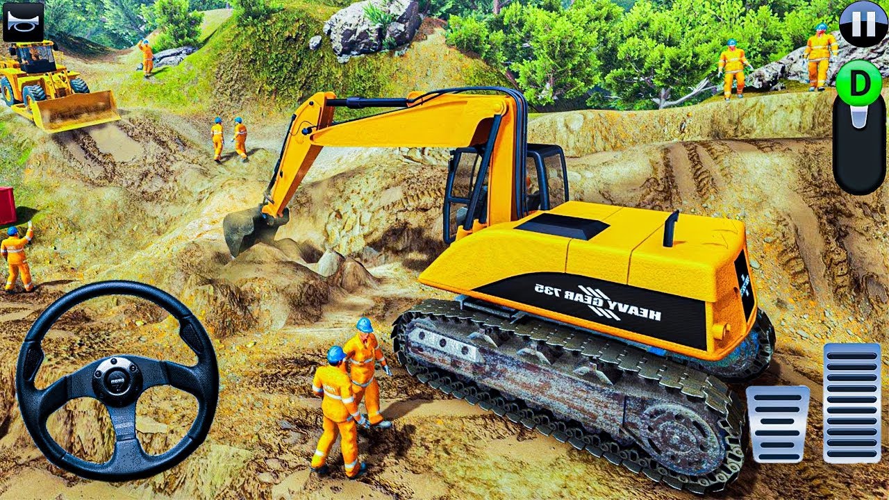 Mega Machines Road Construction - Uphill Road Builder Simulator - Android Gameplay