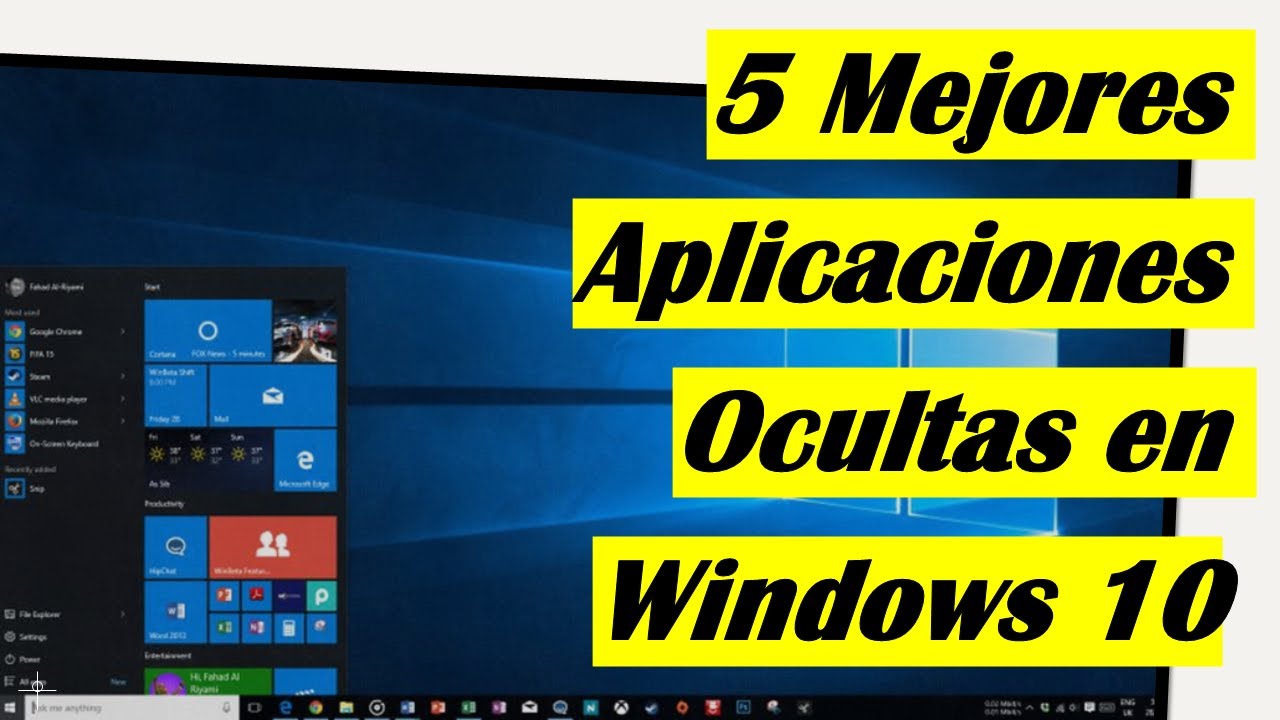 Las 5 Mejores Aplicaciones Escondidas en Windows 10. Descúbrelas y sácales mucho provecho.