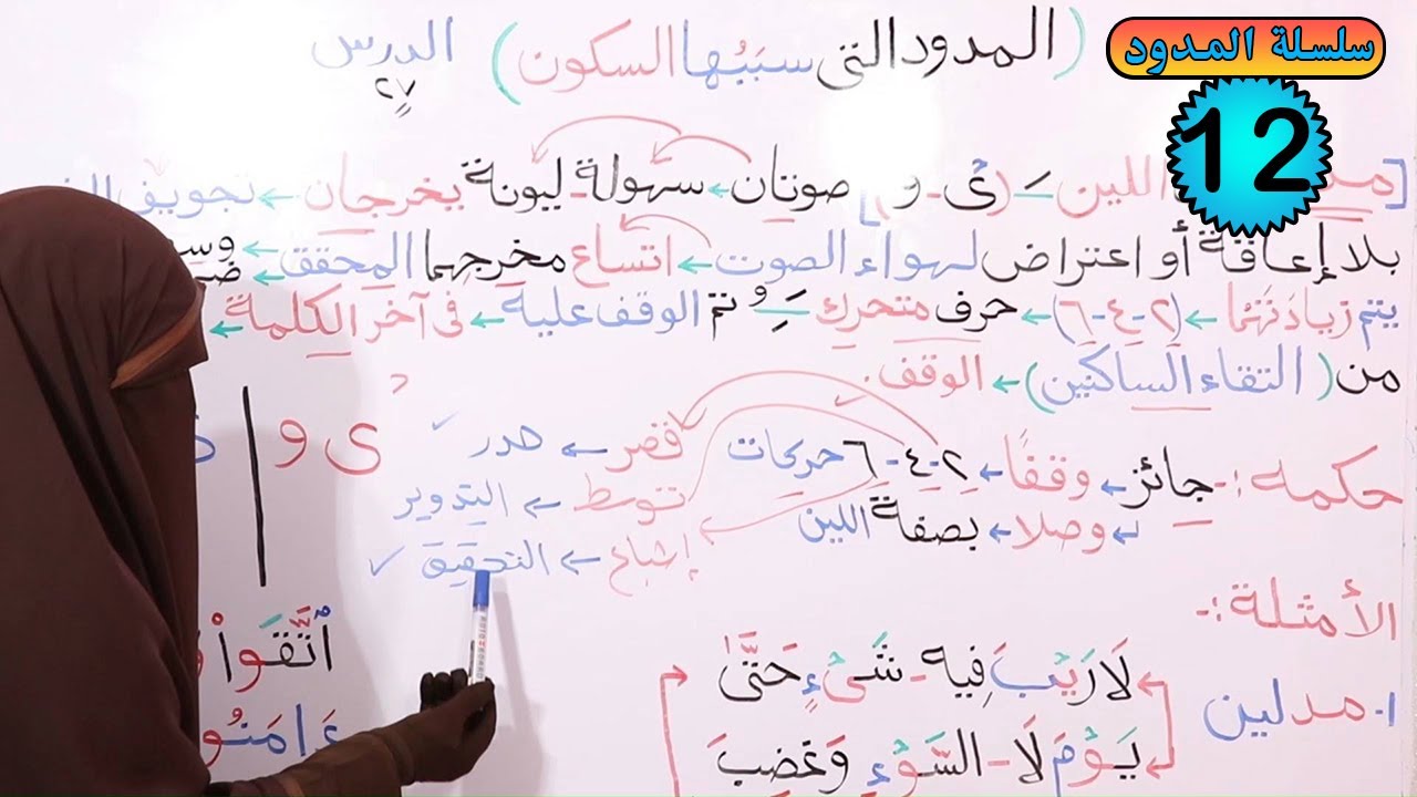 (27) مد اللين شرح مفصل ورائع جدًا ضمن (المدود التي سببها سكون)
