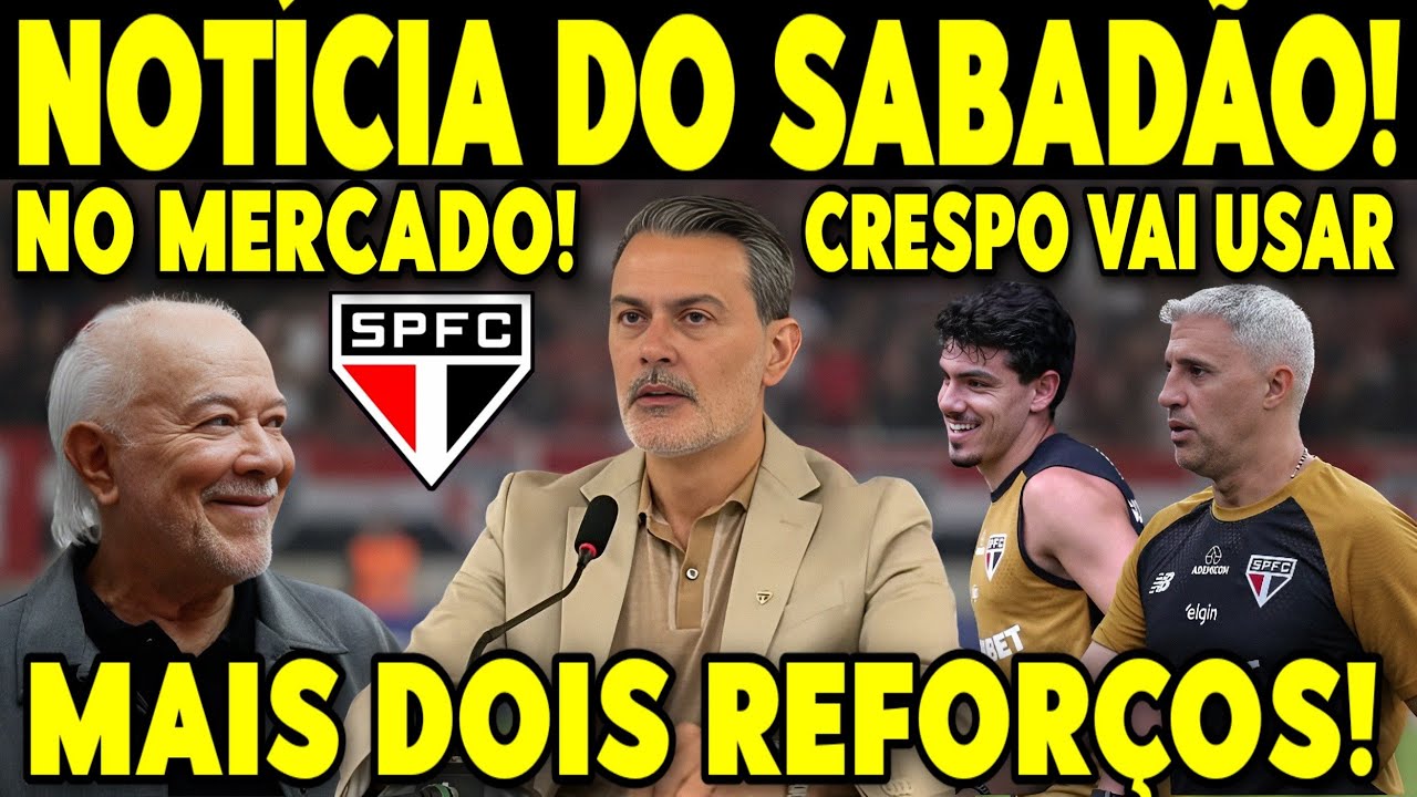ACABOU DE SAIR E AGITOU O MERCADO! SÃO PAULO CORRE NA MINI JANELA POR CONTRATAÇÃO IMEDIATA