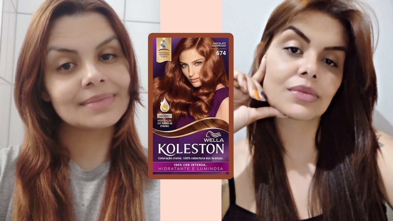 Pintei o cabelo de 674 Koleston #ruiva #projetorapunzel