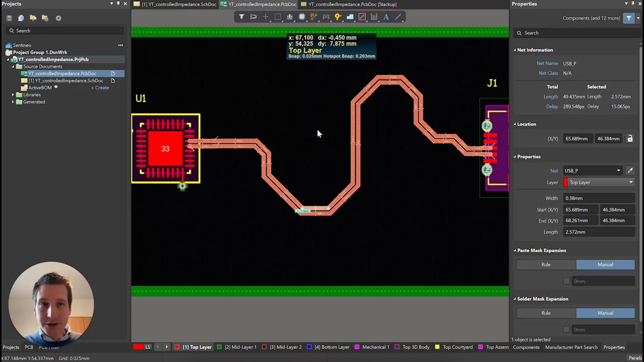 Altium Designer RF Impedance Matching (e.g. 50Ω, USB, ...)