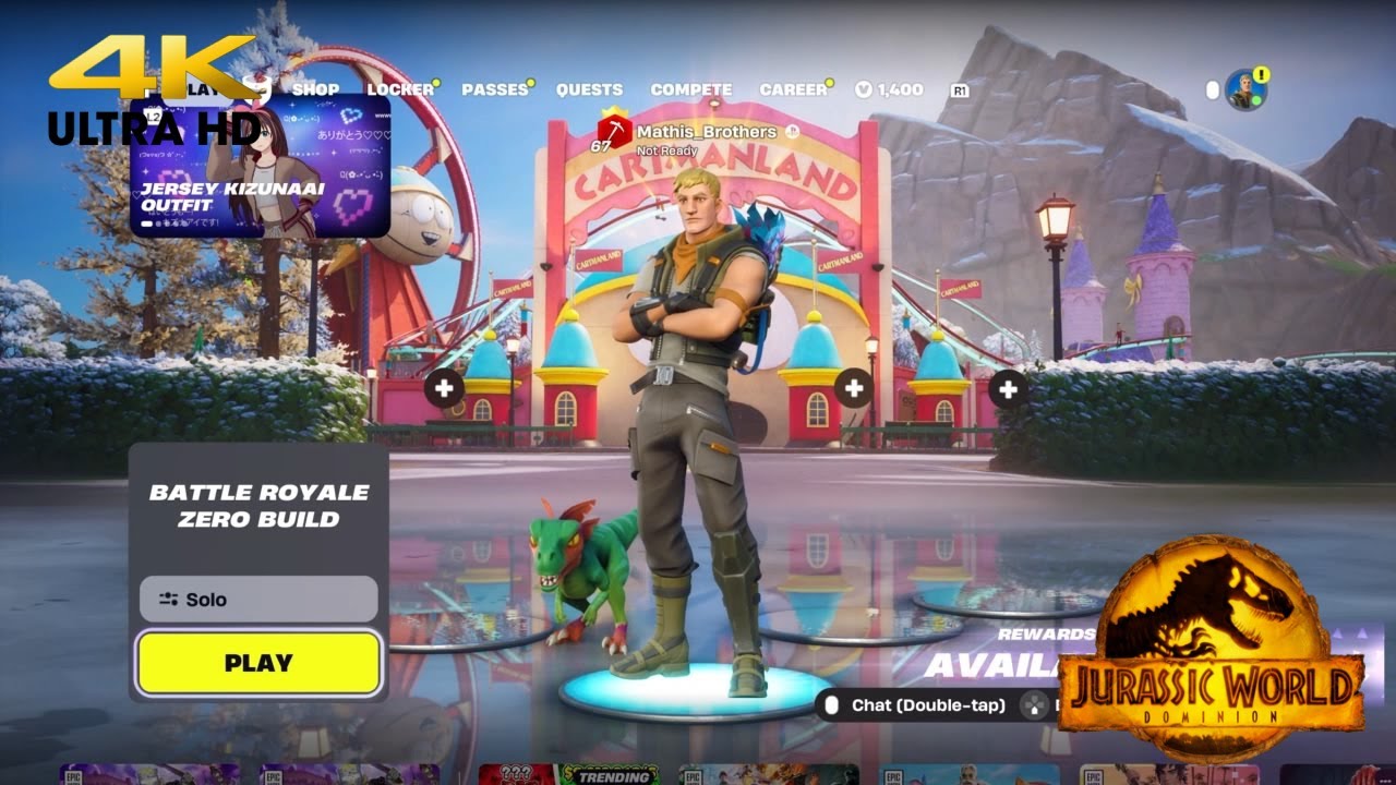 Fornite Zero Build Chapter 7 Doing South Park Missions And Victory Royale (4K HD 60FPS)
