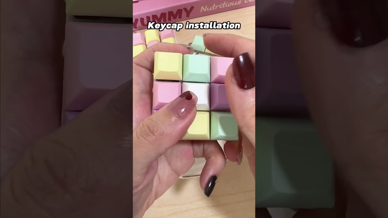 Red Switch 9-key mechanical keyboard keychain fidget toys  #asmrsound #diy #satisfying