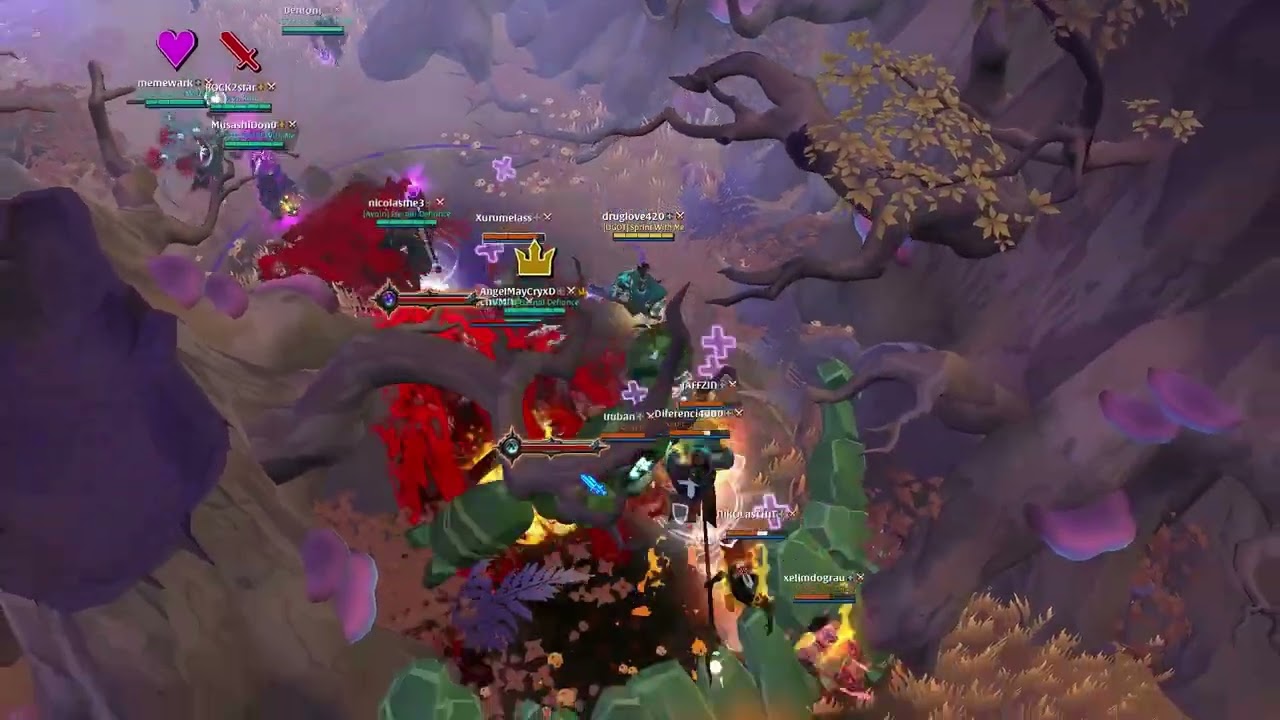 Organized Fight 7v7: T8 Double Astral vs T8 Dive (Heavy Mace POV)