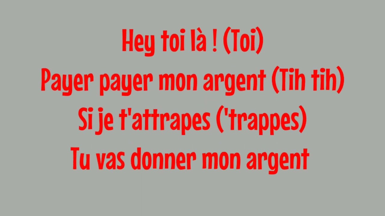 Karaoke Mon l'argent - Toofan