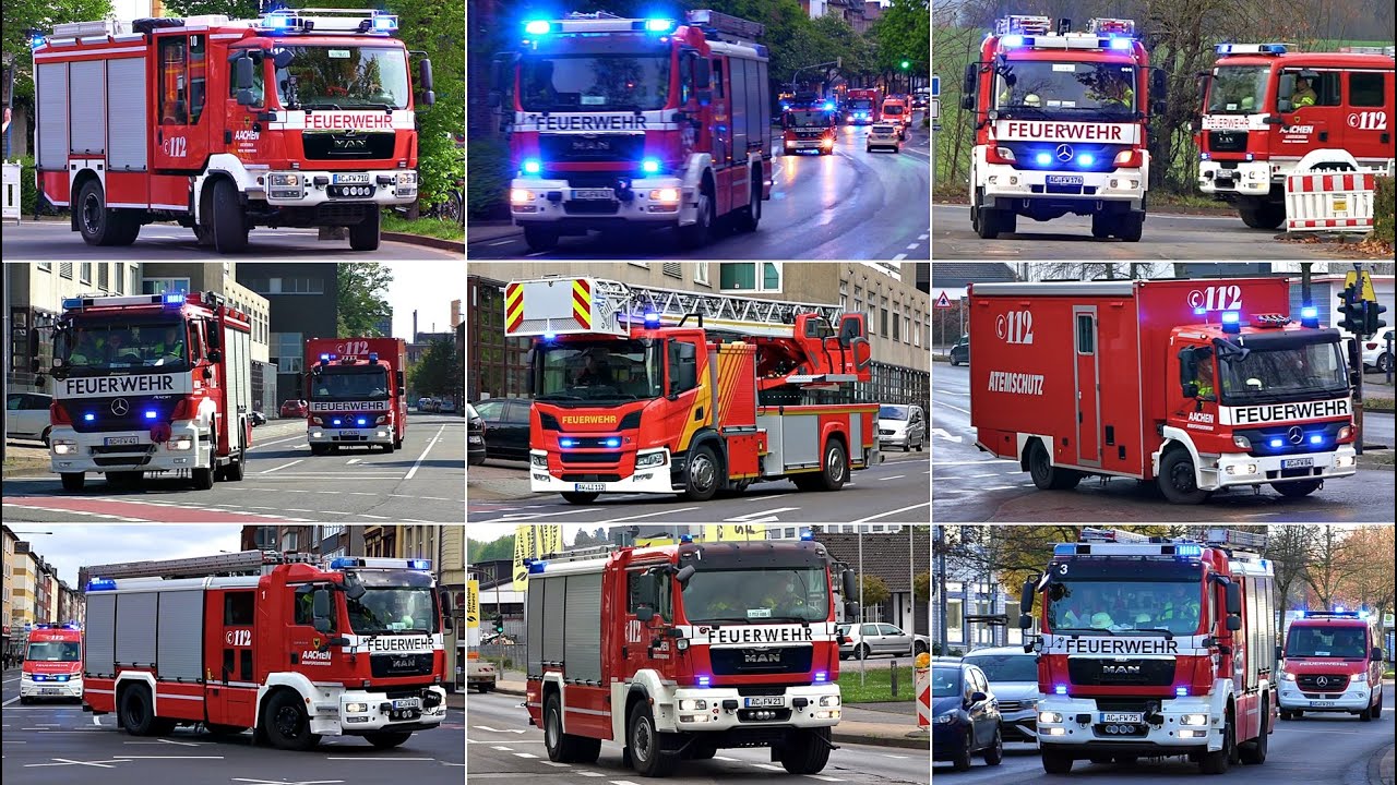 [EINSATZFAHRTEN AACHEN 🚨🚒] ● Berufs- & Freiwillige Feuerwehr + Rettungsdienst auf Einsatzfahrt ⚠️🔥