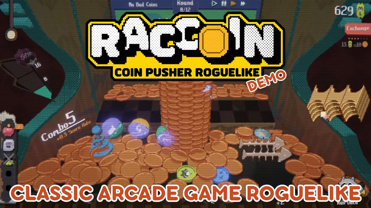 GIVE ME A COIN TOWER 🪙 | RACCOIN: Coin Pusher Roguelike | Demo