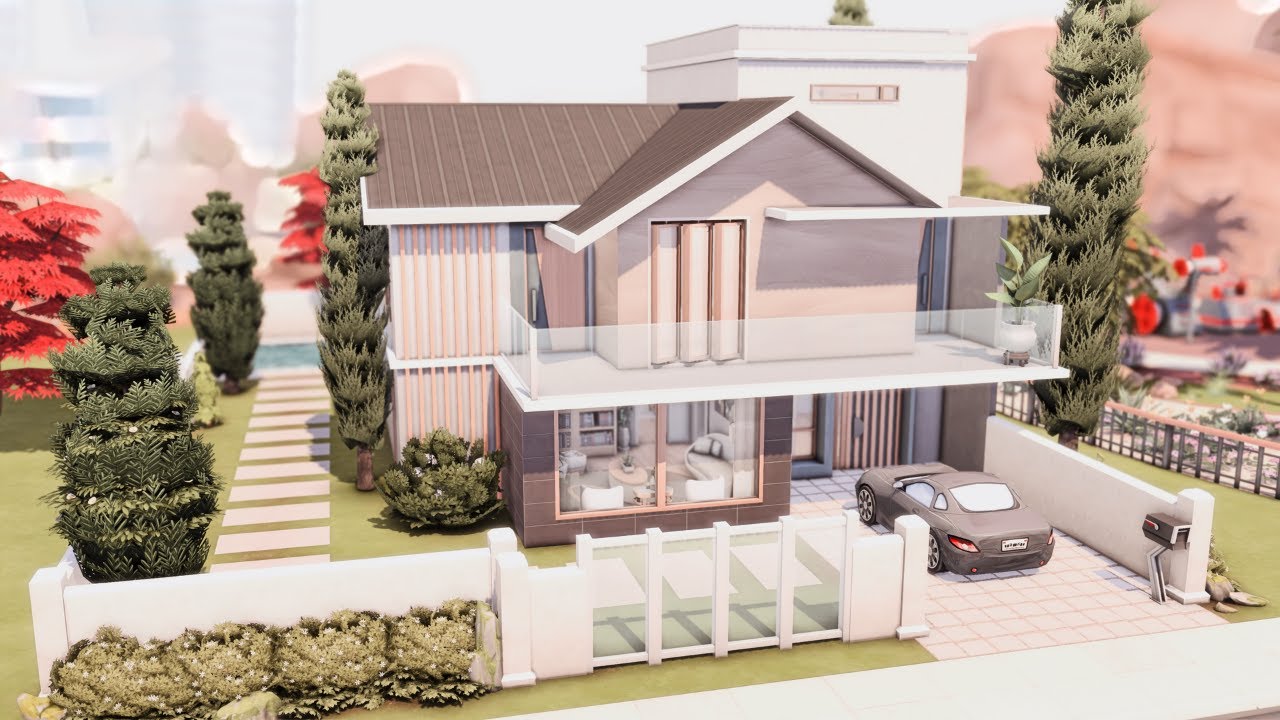 OASIS SPRINGS MODERN HOME 🏡 The Sims 4 Speed Build | No CC