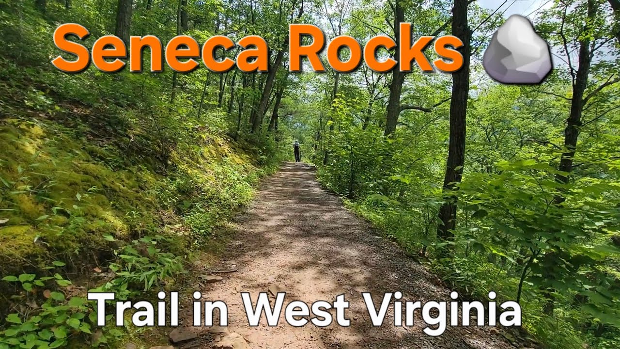 Hiking Seneca Rocks trail in West Virginia.