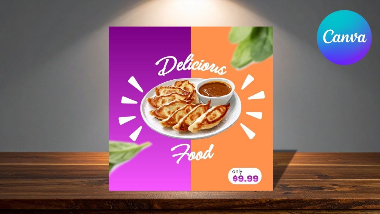 Make Your Food Photos POP in Canva! 🍕 (Easy Design Tricks!)