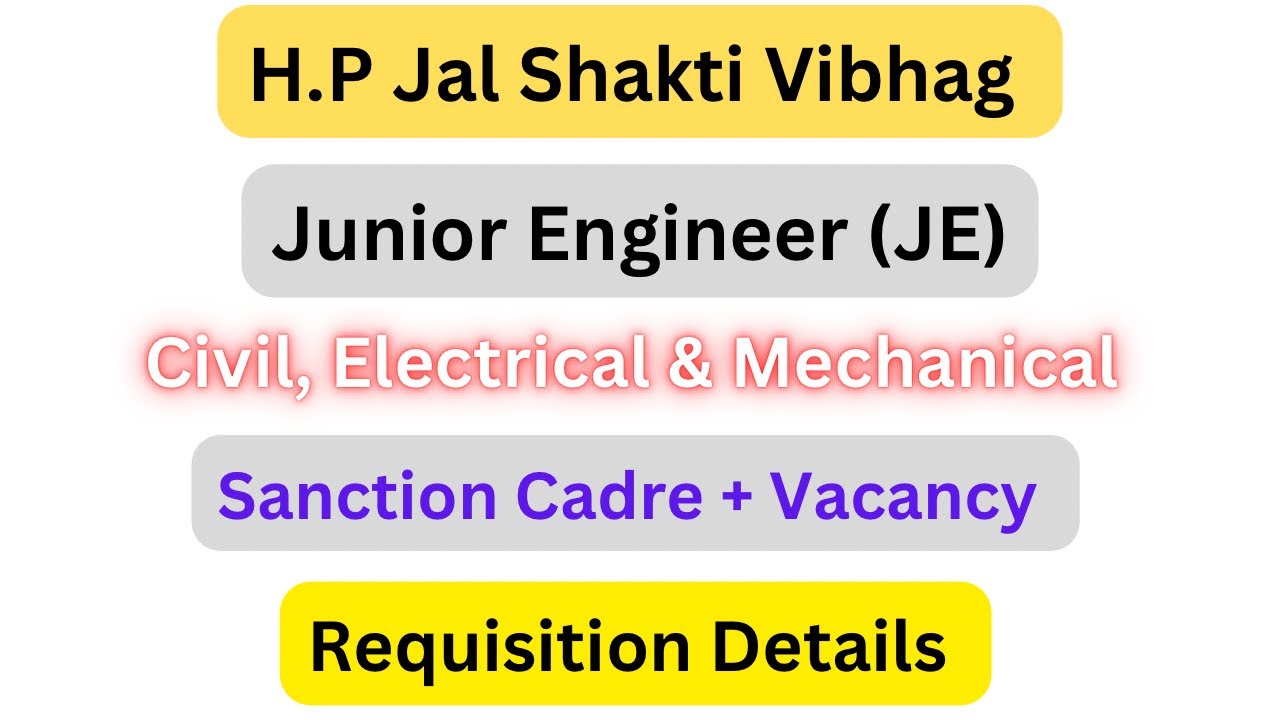 HP JSV || JE (Civil, Electrical & Mechanical) Vacancy Update 2025 || Let&rsquo;s Study ||