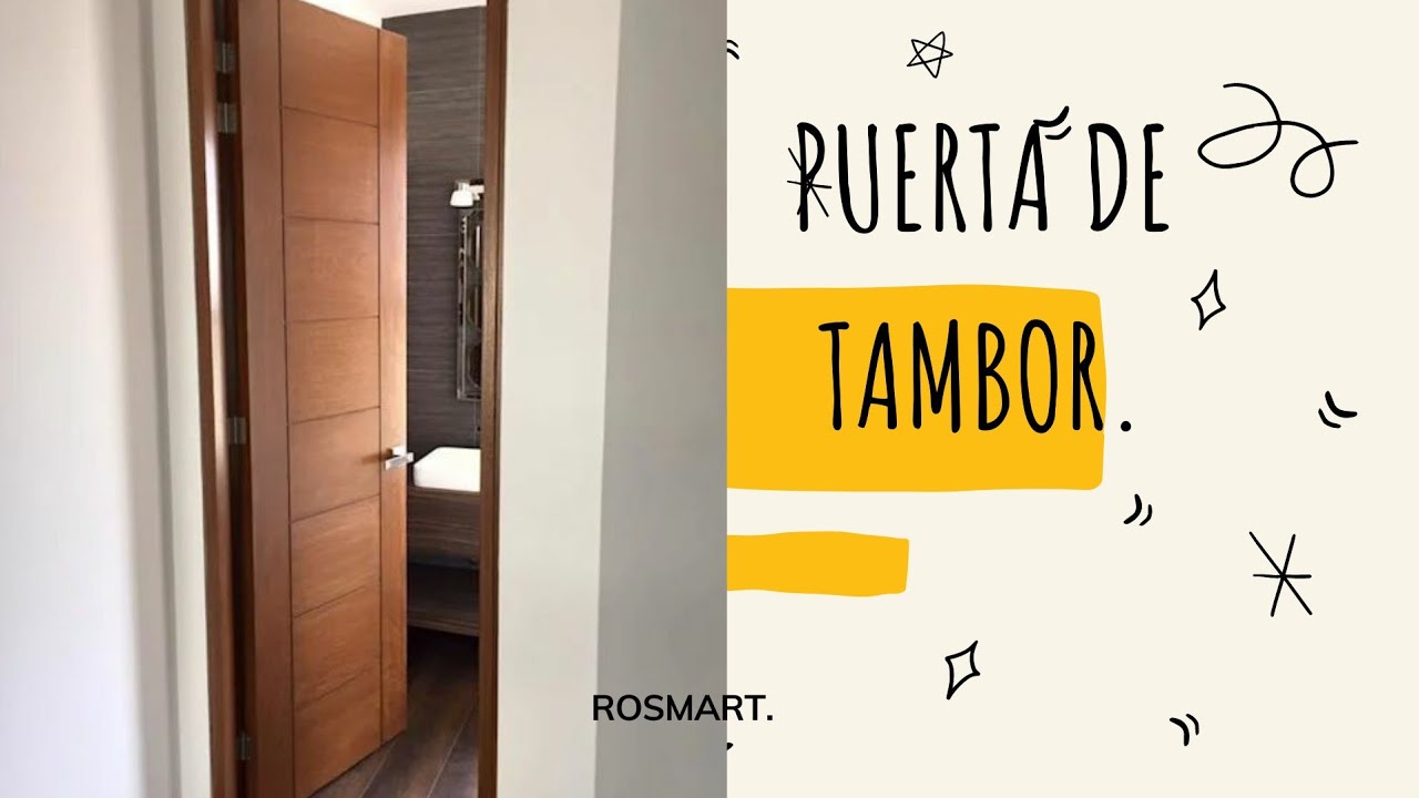 🚪PUERTA DE TAMBOR para recamara con tablero simulado ( como hacer)