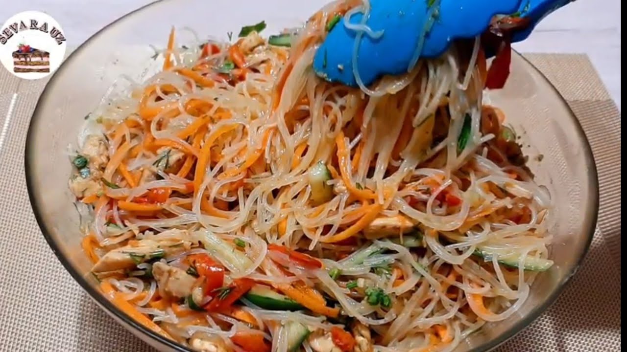 ЭТОТ САЛАТ БЕСПОДОБЕН !ГОТОВЛЮ ЧЕРЕЗ ДЕНЬ!НЕ НАДОЕДАЕТ !ФУНЧОЗА С КУРИЦЕЙ 🔥