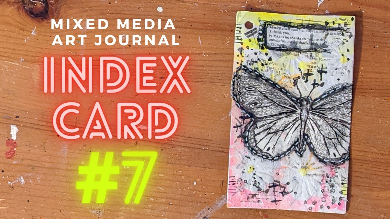 Mixed Media Art Journaling on Index Card 07 |  
