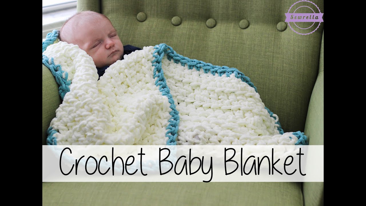 Easy Beginner Crochet Baby Blanket | Sewrella