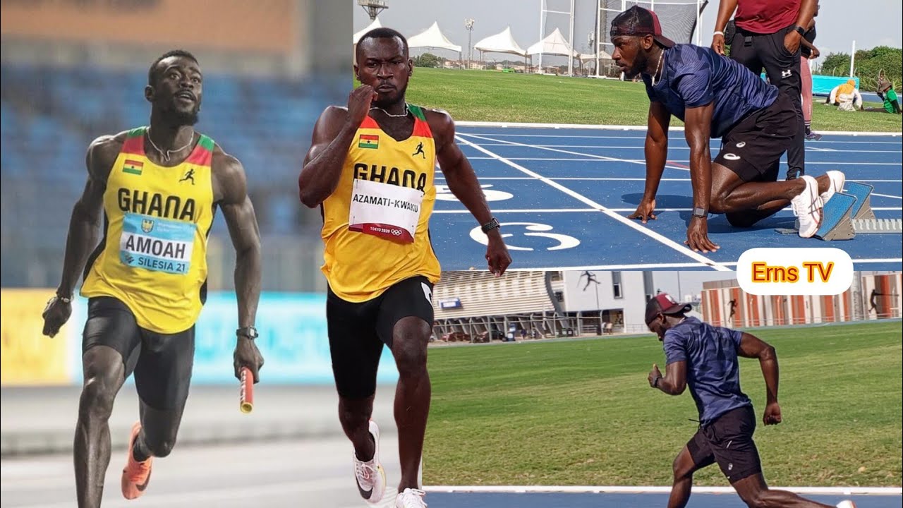 Wow!...watch how Azamati, Paul Amoah and others preparing to win 100m gold medals for Ghana