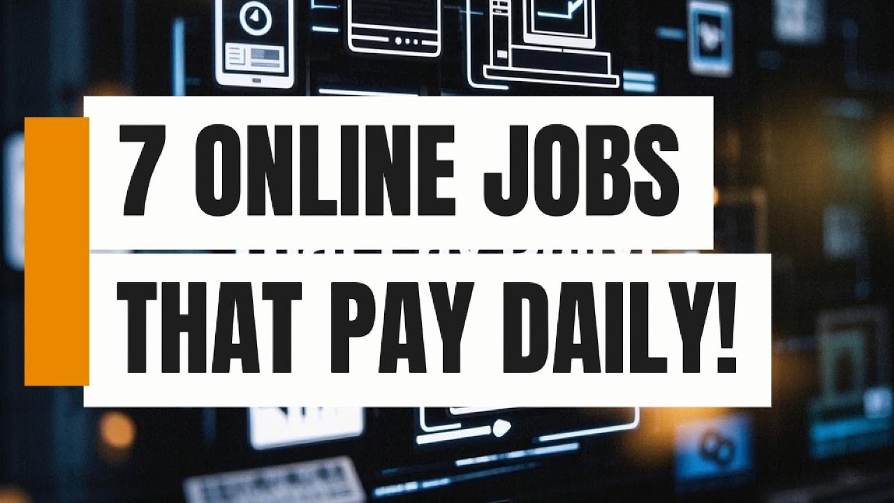 5 Online Jobs That Pay Daily