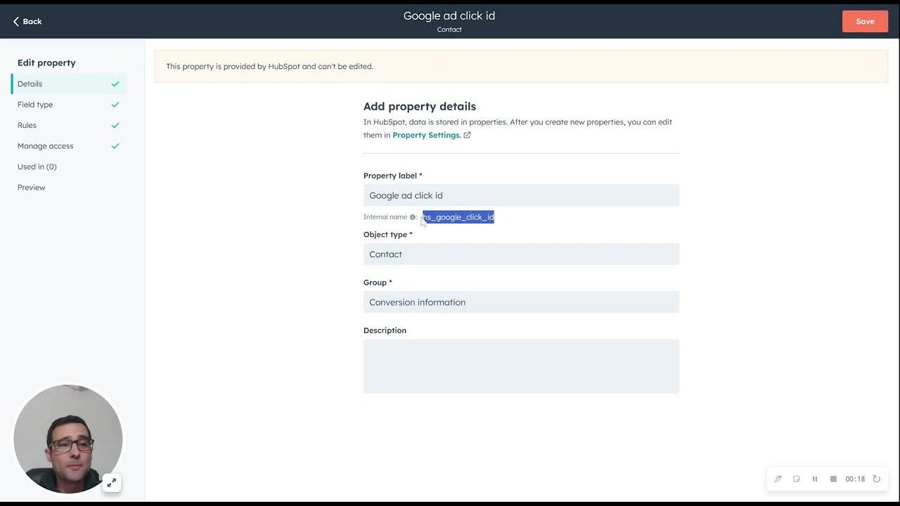 Tracking GCLID in HubSpot
