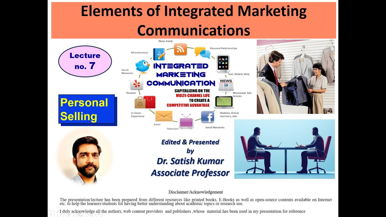 Personal Selling(PS) as an element of IMC-PPT 7