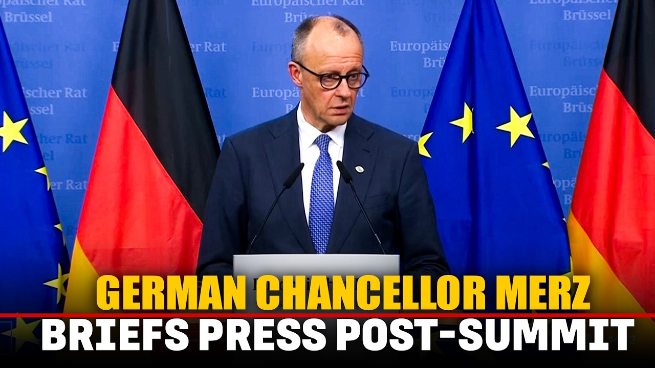 Merz holds press conference after EU leaders summit