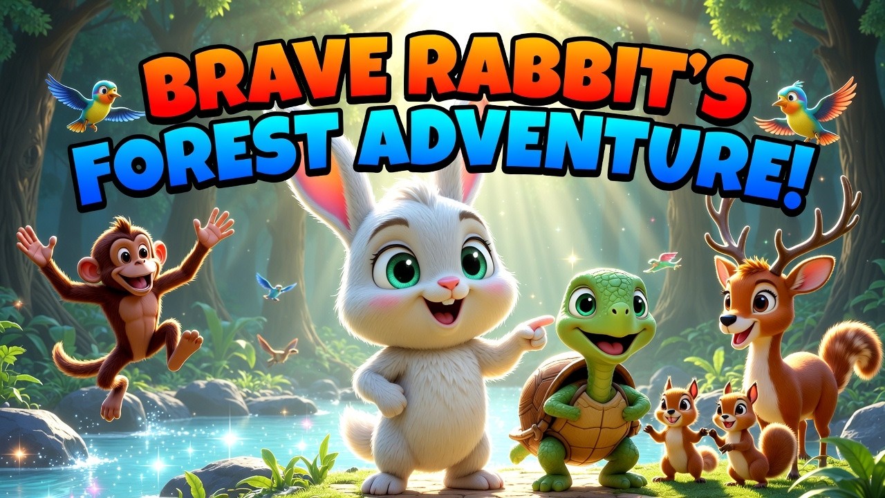 🐰 The Brave Little Rabbit and the Great Forest Adventure 🌳 | Inspirational Animal Story for Kids