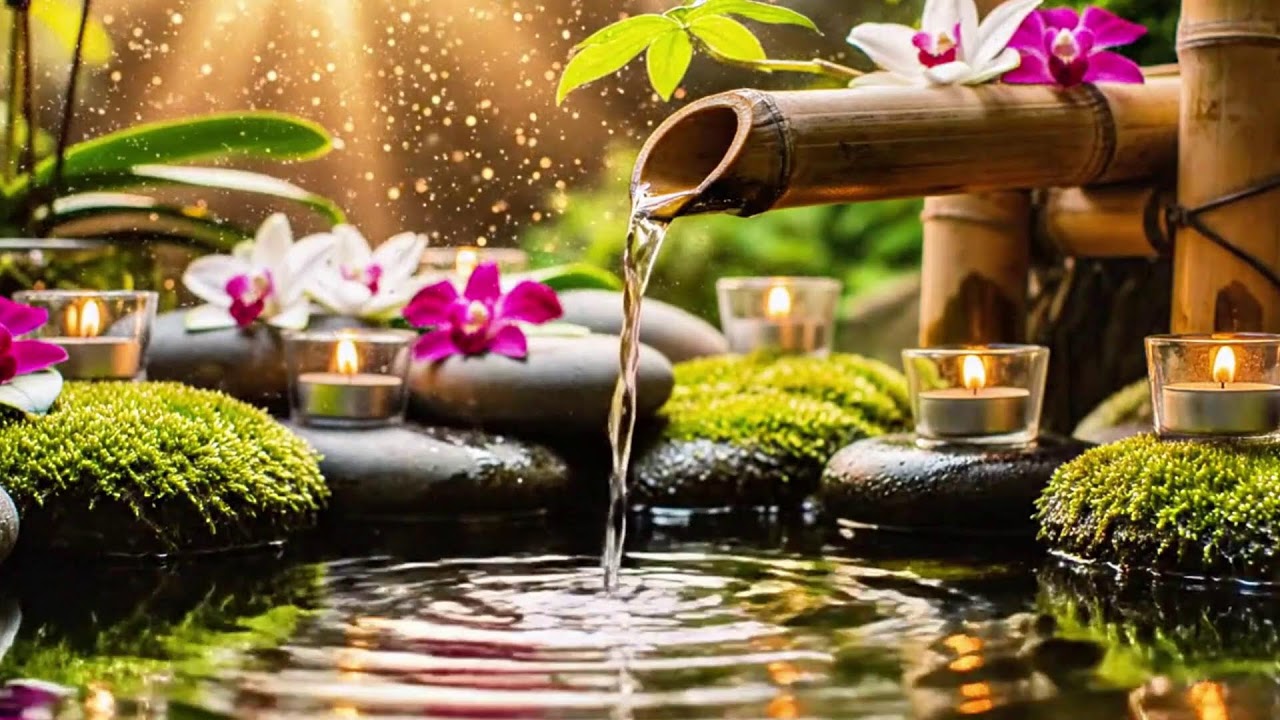 Relaxing Spa Music - Beautiful Peaceful, Calm Music, Meditation, Nature Sounds, Bamboo Water Sounds