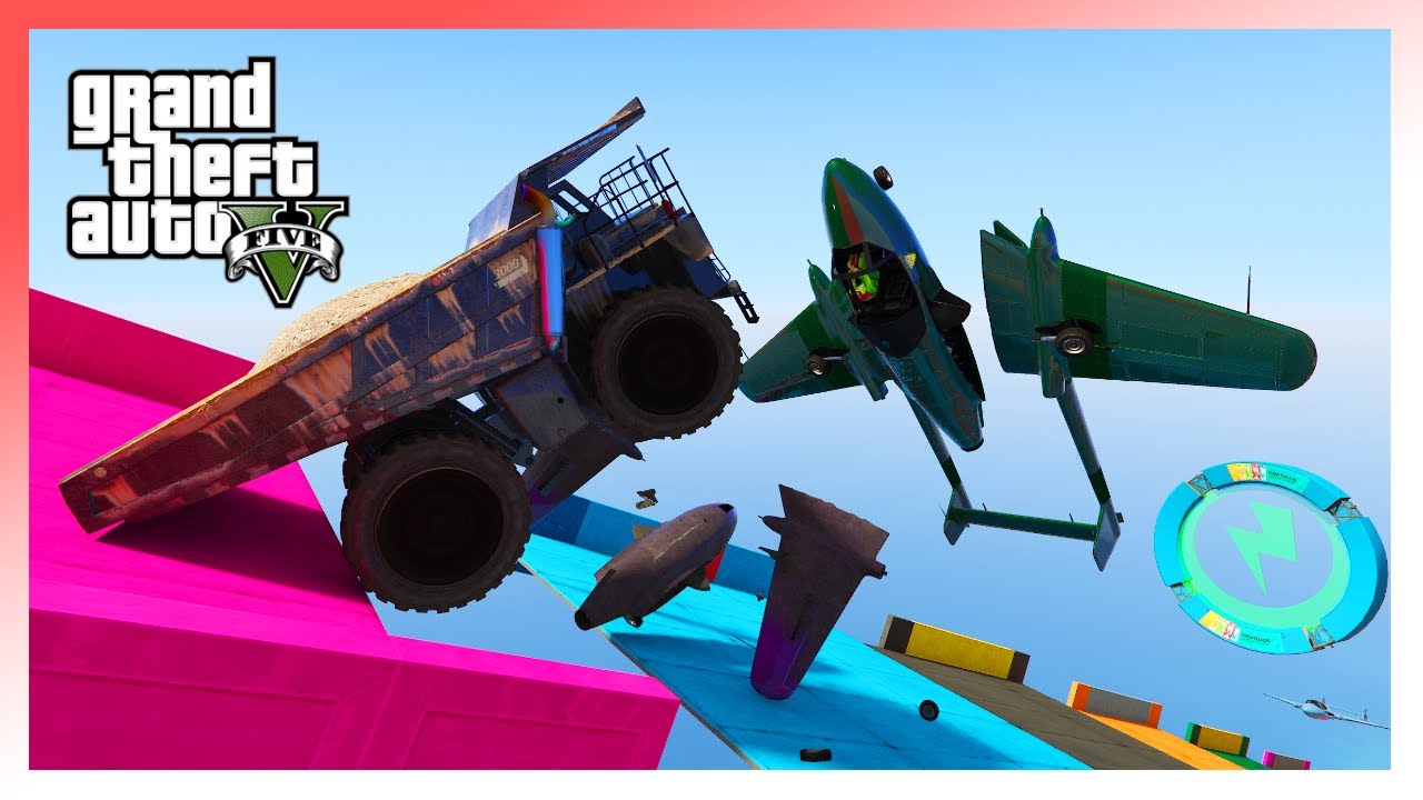 DUMPER VS 6 VLIEGTUIGEN, WIE WINT? - GTA V