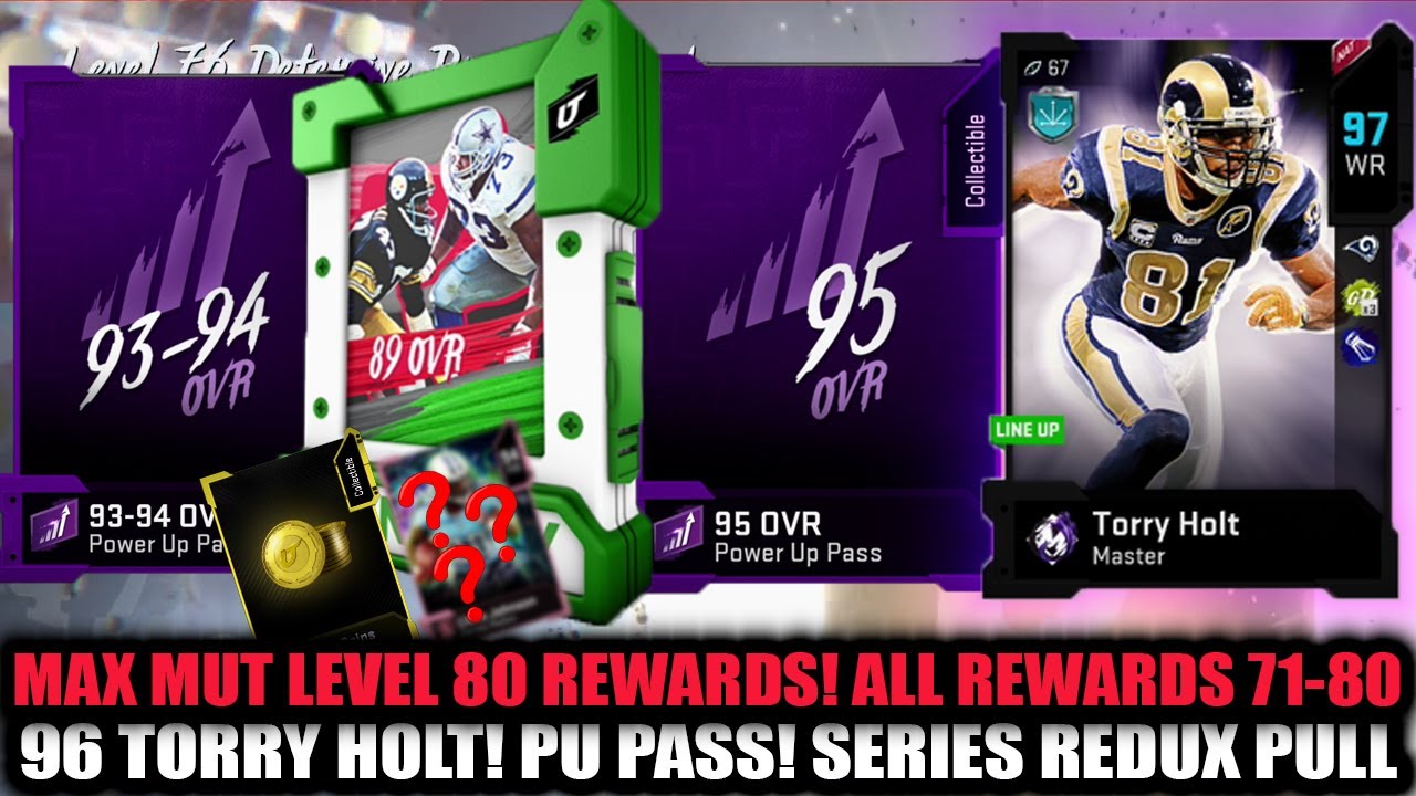 MAX MUT LEVEL 80 REWARDS! MY FIRST SERIES REDUX PULL! ALL MUT LEVEL 71-80 REWARDS! 95 PASS! | MUT 20