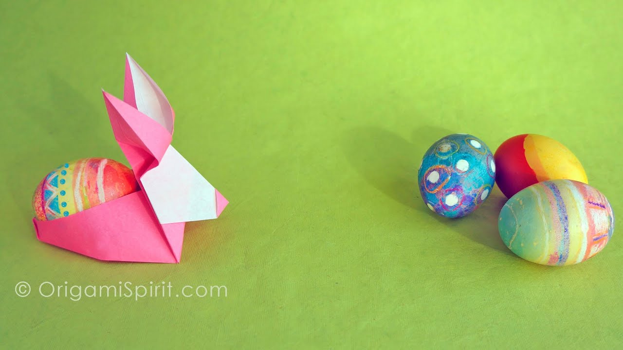 How to Make an Origami Rabbit Egg-Holder :: Conejo Portahuevo