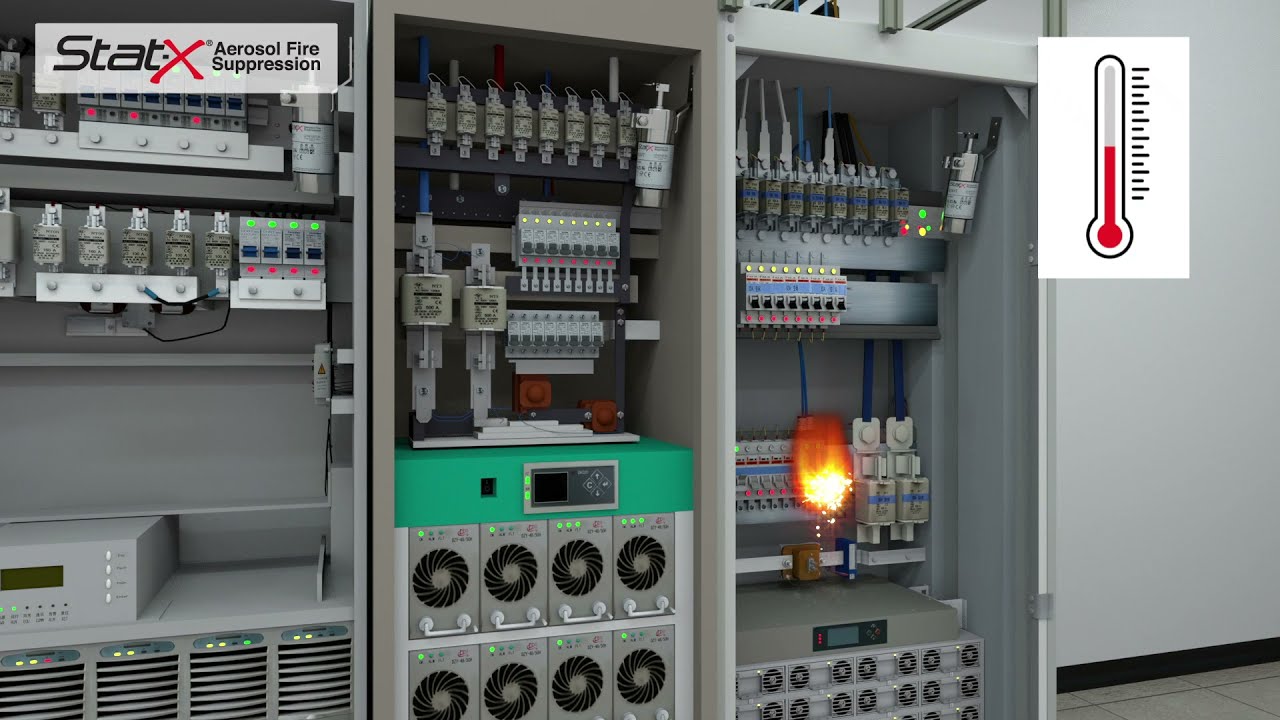 Stat X Fire Suppression Electrical Cabinet Animation