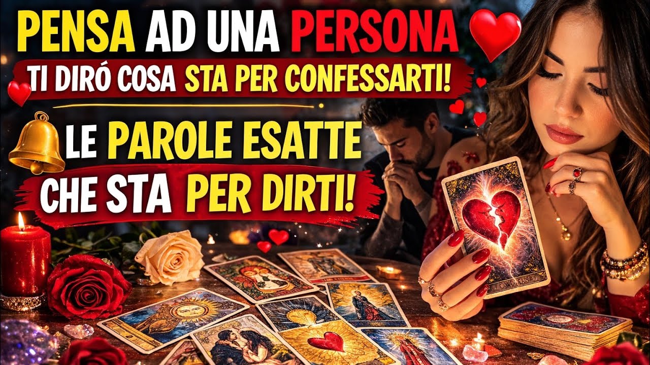 PENSA AD UNA PERSONA ❤️ TI DIRÓ COSA STA PER CONFESSARTI! ❤️🔔 LE PAROLE ESATTE CHE STA PER DIRTI!
