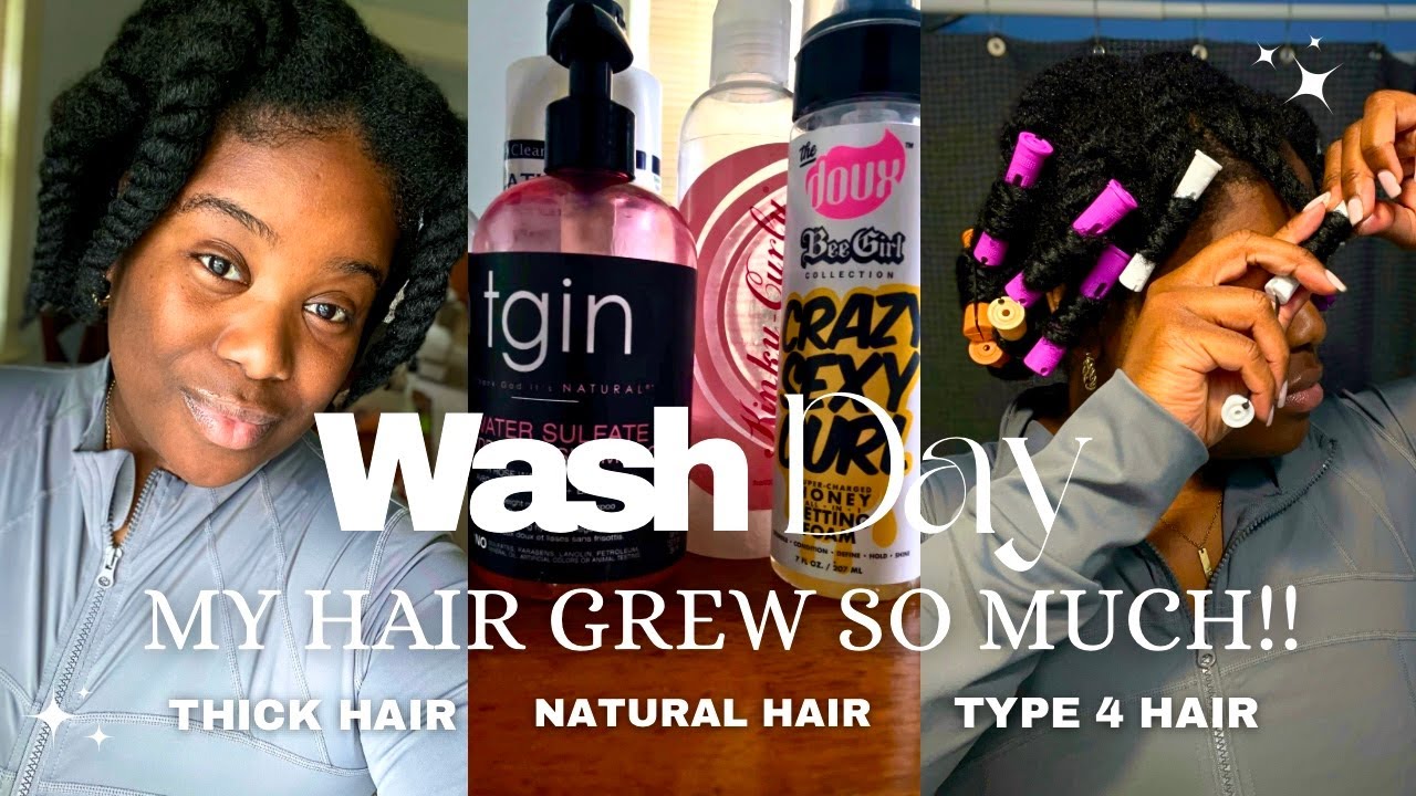 Wash Day: 4C Hair + Natural Hair Routine + Growth Update | Vlog