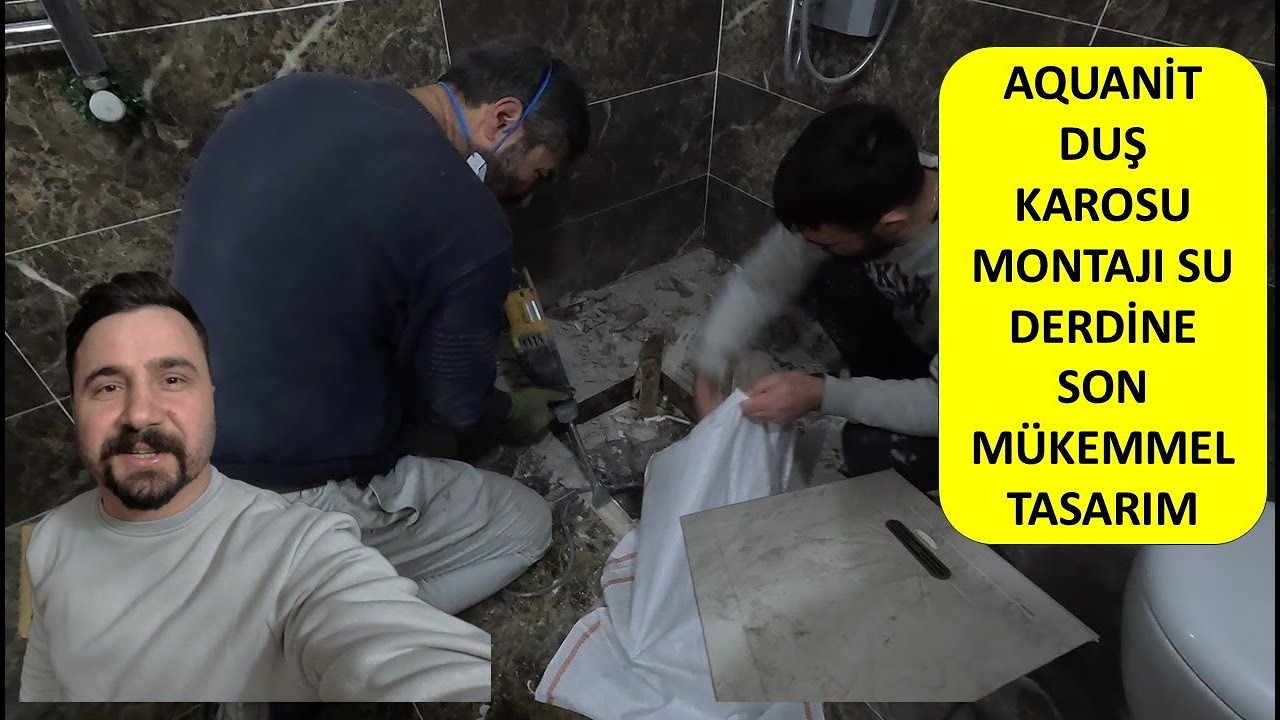 AQUANİT DUŞ KAROSU MONTAJI  / SU KAÇIRMASINA KESİN ÇÖZÜM %100 (Açıklamalı Anlatım )